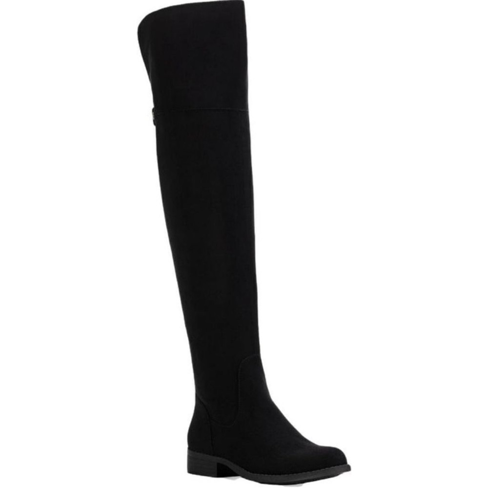 Sun + Stone Black and Red Wide Calf Boots Box Detail